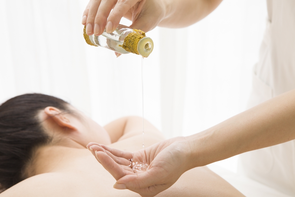 Using essential oil for body massage