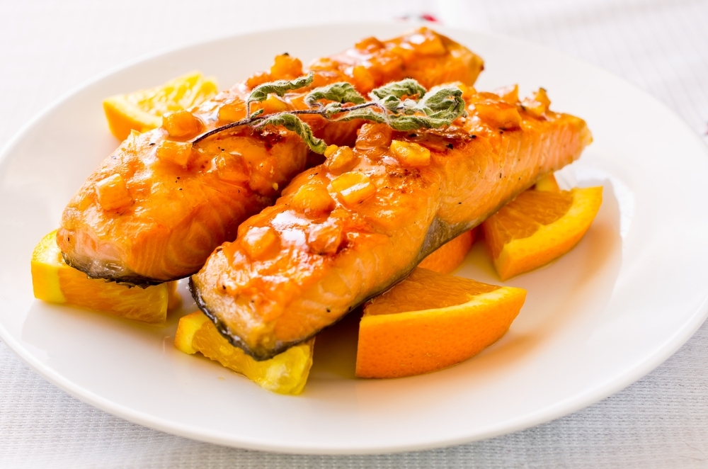 Roasted Salmon with Oranges